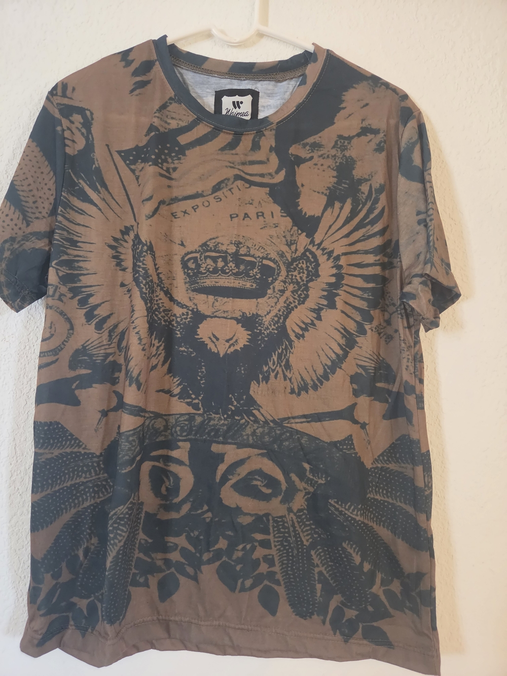 WAIMEA Brown Graphic Short Sleeve Crewneck Tee - Brown/Black
